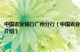 中国农业银行广州分行（中国农业银行股份有限公司广州分行相关内容简介介绍）