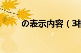 の表示内容（З相关内容简介介绍）