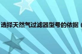 选择天然气过滤器型号的依据（天燃气过滤器相关内容简介介绍）