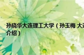 孙晓华大连理工大学（孙玉梅 大连工业大学研究生学院教授相关内容简介介绍）