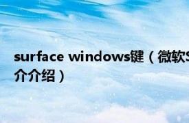 surface windows键（微软Surface人体工程学键盘相关内容简介介绍）