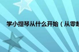 学小提琴从什么开始（从零起步学小提琴相关内容简介介绍）