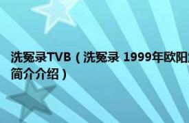 洗冤录TVB（洗冤录 1999年欧阳震华、宣萱主演TVB古装电视剧相关内容简介介绍）