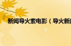 新闻导火索电影（导火新闻线 电影相关内容简介介绍）