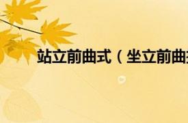 站立前曲式（坐立前曲扭转式相关内容简介介绍）