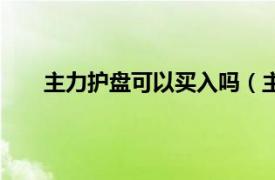 主力护盘可以买入吗（主力护盘相关内容简介介绍）