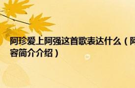 阿珍爱上阿强这首歌表达什么（阿珍爱上了阿强 五条人演唱的歌曲相关内容简介介绍）