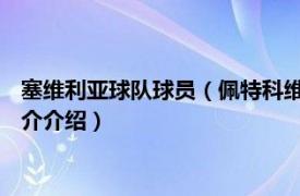 塞维利亚球队球员（佩特科维奇 塞尔维亚足球运动员相关内容简介介绍）