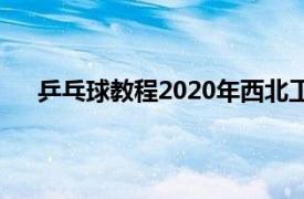 乒乓球教程2020年西北工业大学出版社出版书籍简介