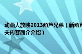 动画大放映2013葫芦兄弟（新葫芦兄弟 2016年7月11日上映的电视动画相关内容简介介绍）