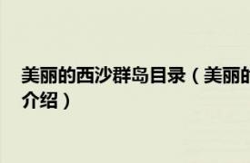 美丽的西沙群岛目录（美丽的西沙群岛 套装共4册相关内容简介介绍）