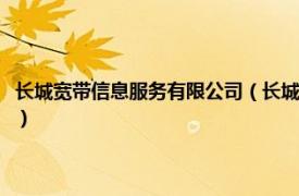 长城宽带信息服务有限公司（长城宽带网络服务有限公司相关内容简介介绍）