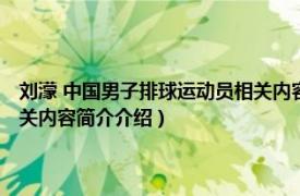 刘濛 中国男子排球运动员相关内容简介介绍（刘濛 中国男子排球运动员相关内容简介介绍）