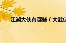 江湖大侠有哪些（大武侠大江湖相关内容简介介绍）