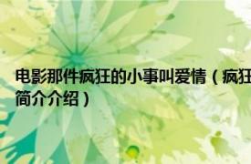 电影那件疯狂的小事叫爱情（疯狂的爱 2013年美国爱情喜剧电影相关内容简介介绍）