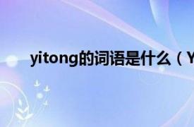 yitong的词语是什么（YITONG相关内容简介介绍）