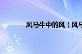 风马牛中的风（风马牛相关内容简介介绍）