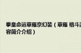 拳皇命运草薙京幻装（草薙 格斗游戏《拳皇》系列中草薙京的幻影相关内容简介介绍）