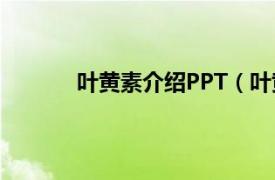 叶黄素介绍PPT（叶黄素相关内容简介介绍）