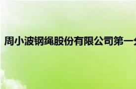 周小波钢绳股份有限公司第一分公司一级维修班长相关内容简介