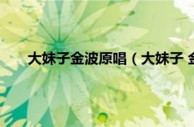 大妹子金波原唱（大妹子 金波的歌曲相关内容简介介绍）