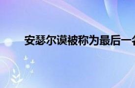 安瑟尔谟被称为最后一名教父和第一个经院哲学家