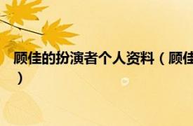 顾佳的扮演者个人资料（顾佳 中国内地女演员相关内容简介介绍）