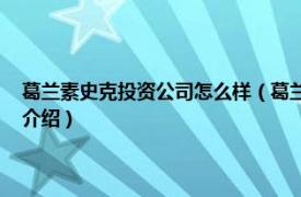 葛兰素史克投资公司怎么样（葛兰素史克 中国投资有限公司相关内容简介介绍）