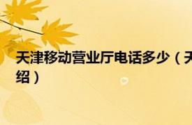 天津移动营业厅电话多少（天津移动手机营业厅相关内容简介介绍）