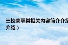 三校高职类相关内容简介介绍怎么写（三校高职类相关内容简介介绍）