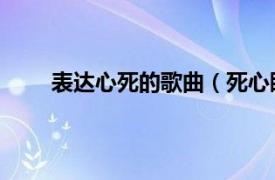 表达心死的歌曲（死心眼 歌曲相关内容简介介绍）