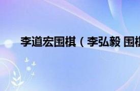 李道宏围棋（李弘毅 围棋运动员相关内容简介介绍）