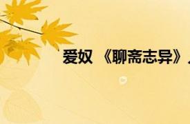 爱奴 《聊斋志异》人物相关内容简介介绍