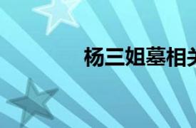 杨三姐墓相关内容简介介绍