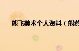 熊飞美术个人资料（熊燕 艺术家相关内容简介介绍）