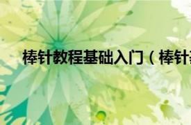 棒针教程基础入门（棒针基础入门相关内容简介介绍）