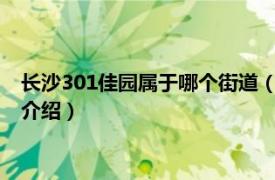 长沙301佳园属于哪个街道（佳园路 长沙市佳园路相关内容简介介绍）