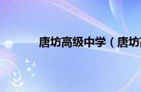 唐坊高级中学（唐坊高中相关内容简介介绍）