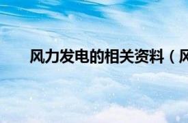 风力发电的相关资料（风力发电相关内容简介介绍）