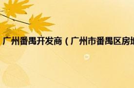 广州番禺开发商（广州市番禺区房地产联合开发总公司相关内容简介介绍）