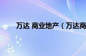 万达 商业地产（万达商业地产相关内容简介介绍）