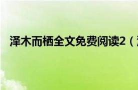 泽木而栖全文免费阅读2（泽木而栖2相关内容简介介绍）