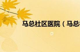 马总社区医院（马总社区相关内容简介介绍）