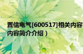 置信电气[600517]相关内容简介介绍（置信电气[600517]相关内容简介介绍）