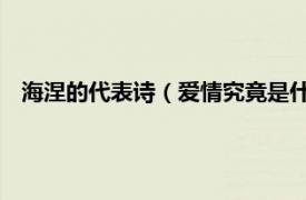 海涅的代表诗（爱情究竟是什么 海涅诗歌相关内容简介介绍）