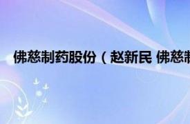 佛慈制药股份（赵新民 佛慈制药独立董事相关内容简介介绍）