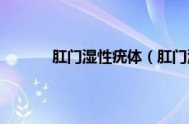 肛门湿性疣体（肛门湿疣相关内容简介介绍）