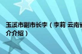 玉溪市副市长李（李莉 云南省玉溪市政府原副秘书长相关内容简介介绍）