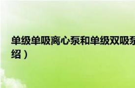 单级单吸离心泵和单级双吸泵（单级双吸离心泵相关内容简介介绍）