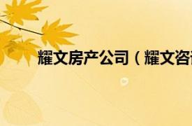 耀文房产公司（耀文咨询集团相关内容简介介绍）